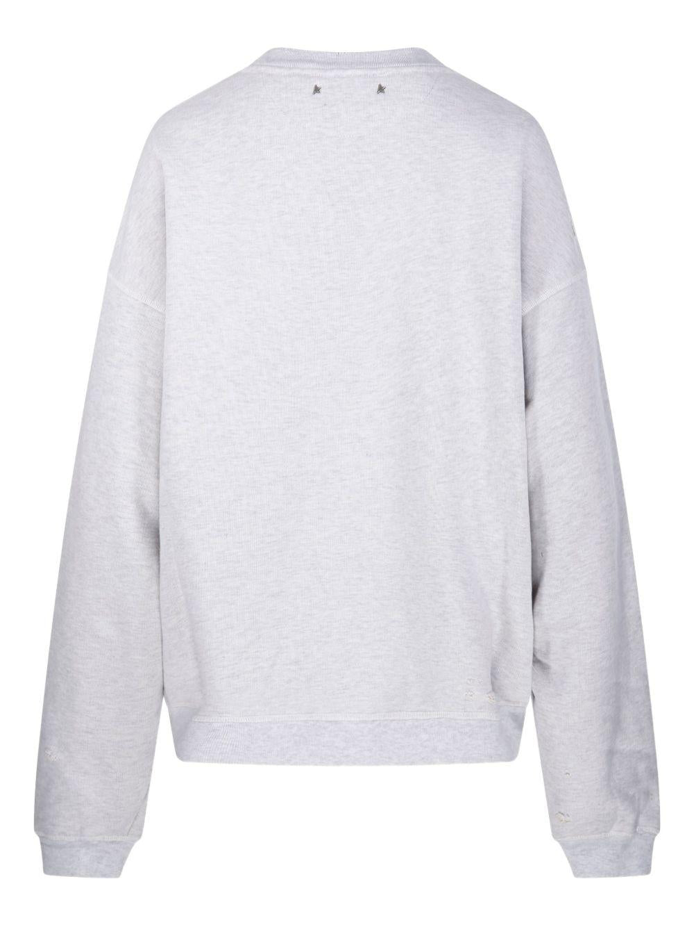 Felpa con applicazione in grigio Golden goose - unisex 