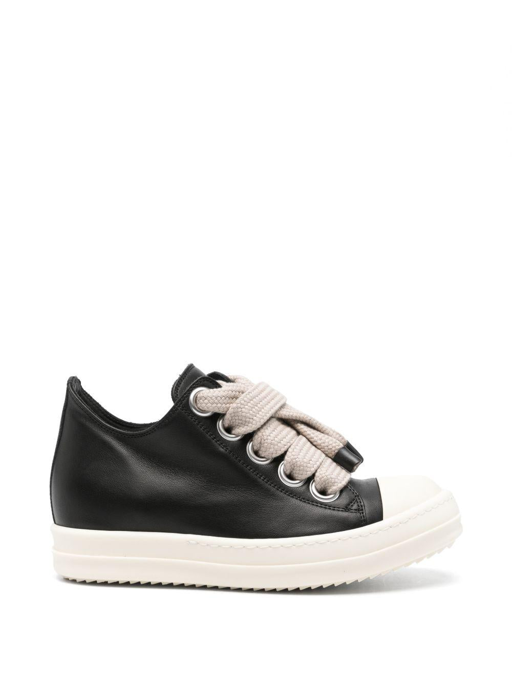 Sneakers Jumbolacet in pelle in nero 
