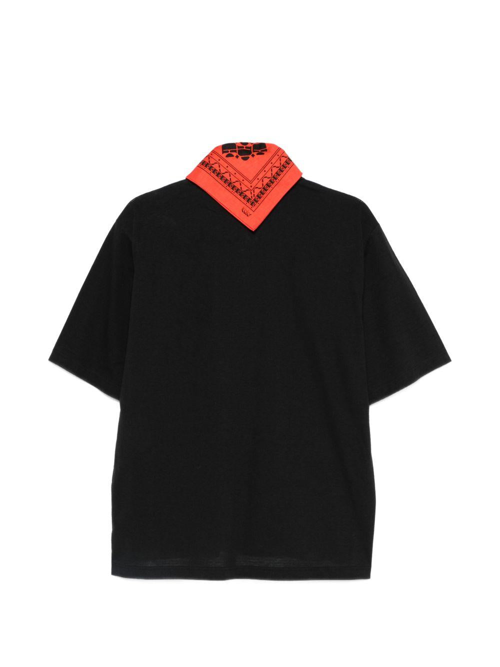 Polo con decorazione bandana in nero Kolor - uomo 