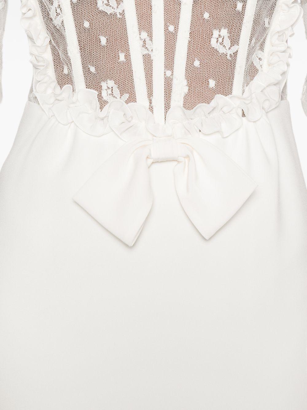 Abito lungo in pizzo bianco Alessandra Rich - donna 