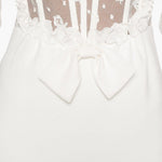 Abito lungo in pizzo bianco Alessandra Rich - donna 