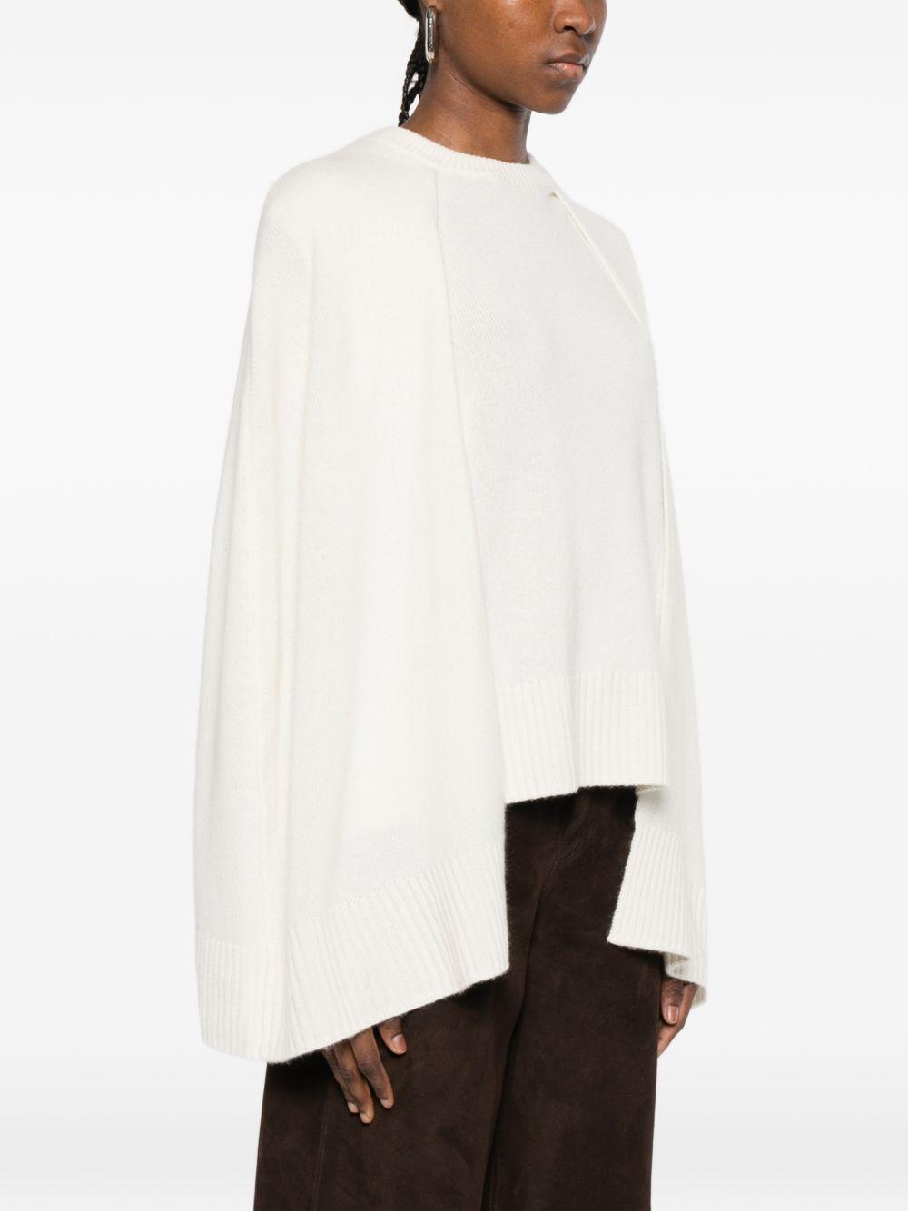 Maglione a mantella  in cashmere in bianco Toteme - donna 