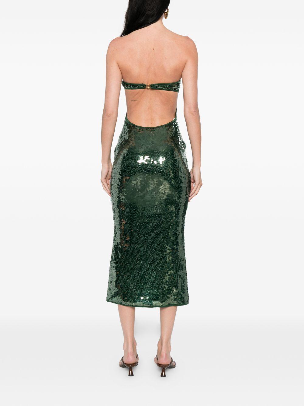 Abito di paillettes in verde Oséree - donna 