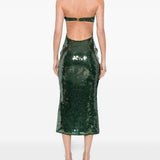 Abito di paillettes in verde Oséree - donna 