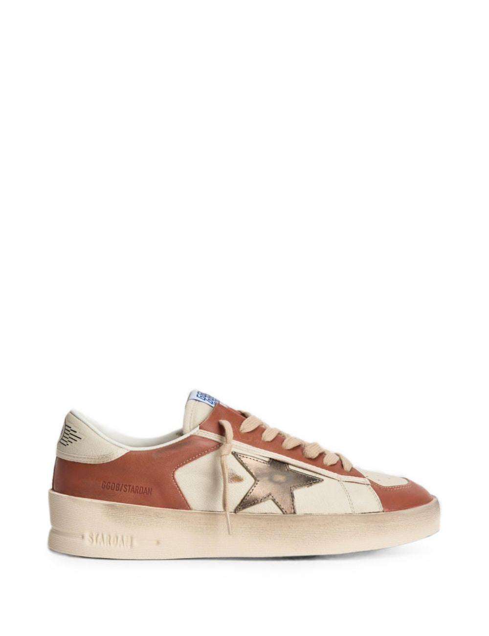 Sneakers stardan in bianco e marrone Golden goose - uomo 