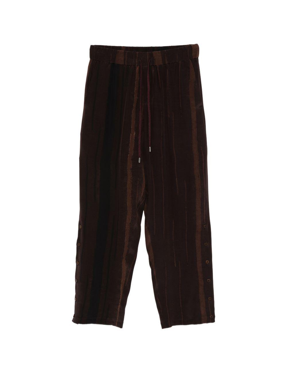 Pantaloni con vita elasticizzata in marrone Costumein - uomo 