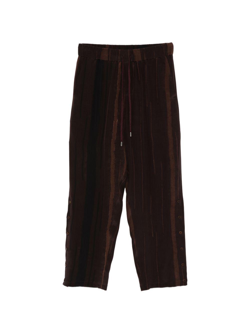 Pantaloni con vita elasticizzata in marrone Costumein - uomo 