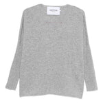Maglione con scollo a V in grigio Gotha - donna 