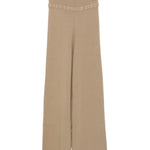 Pantaloni in maglia beige Aya Muse - donna 