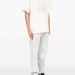 T-shirt girocollo in bianco Mm6 maison margiela - uomo 