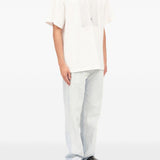 T-shirt girocollo in bianco Mm6 maison margiela - uomo 
