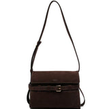 Borsa a spalla tie-me in suede nero Moschino - donna 