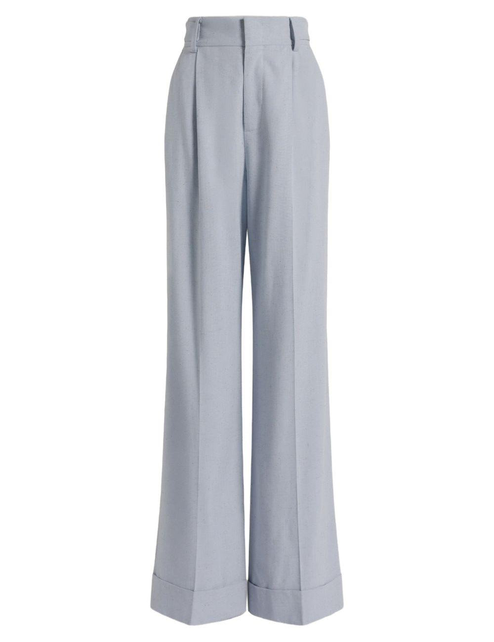 Pantaloni con piega stirata in celeste Alberta ferretti - donna 