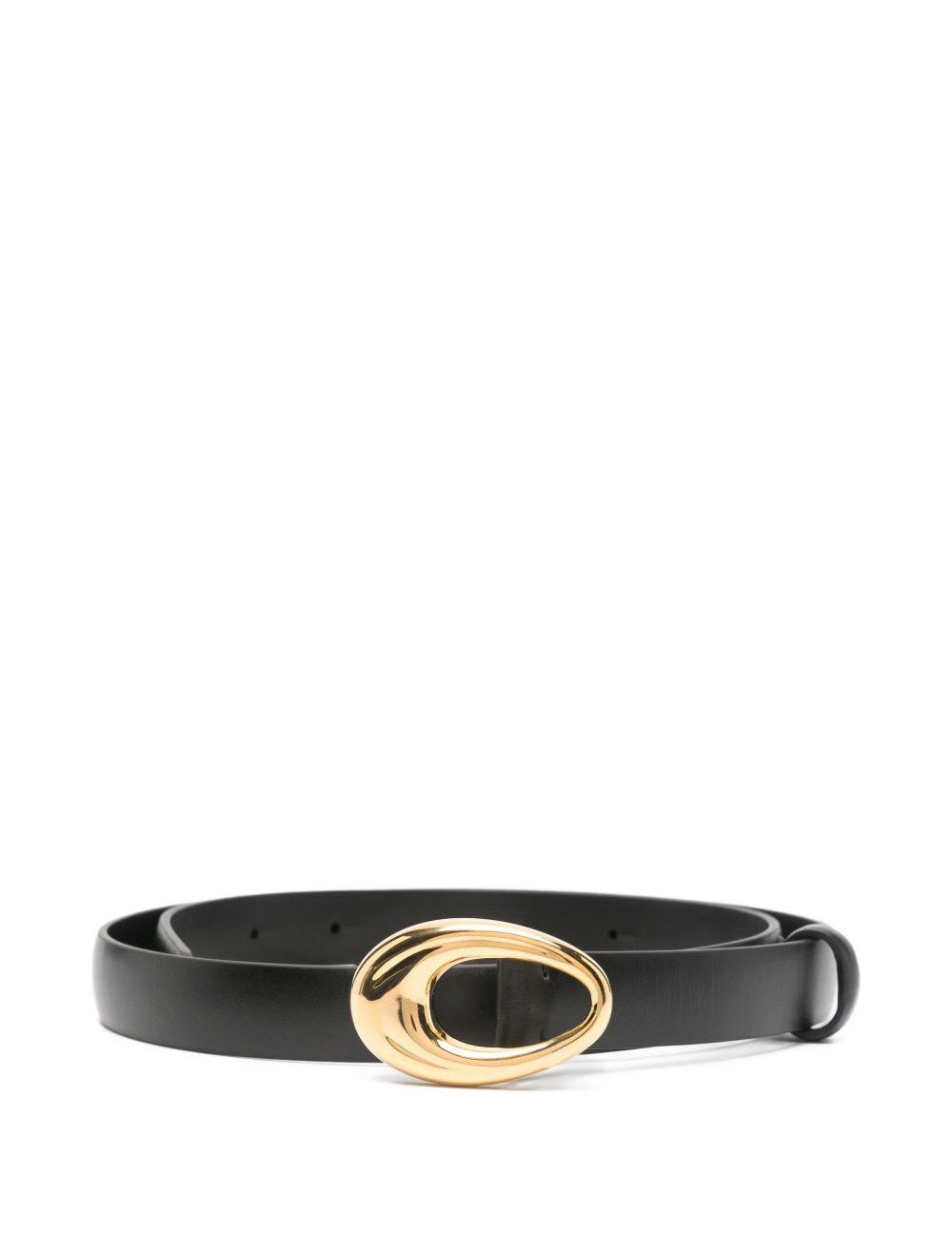 Cintura Olivia in pelle nera 
