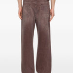 Jeans con effetto schiarito in marrone Our legacy - uomo 