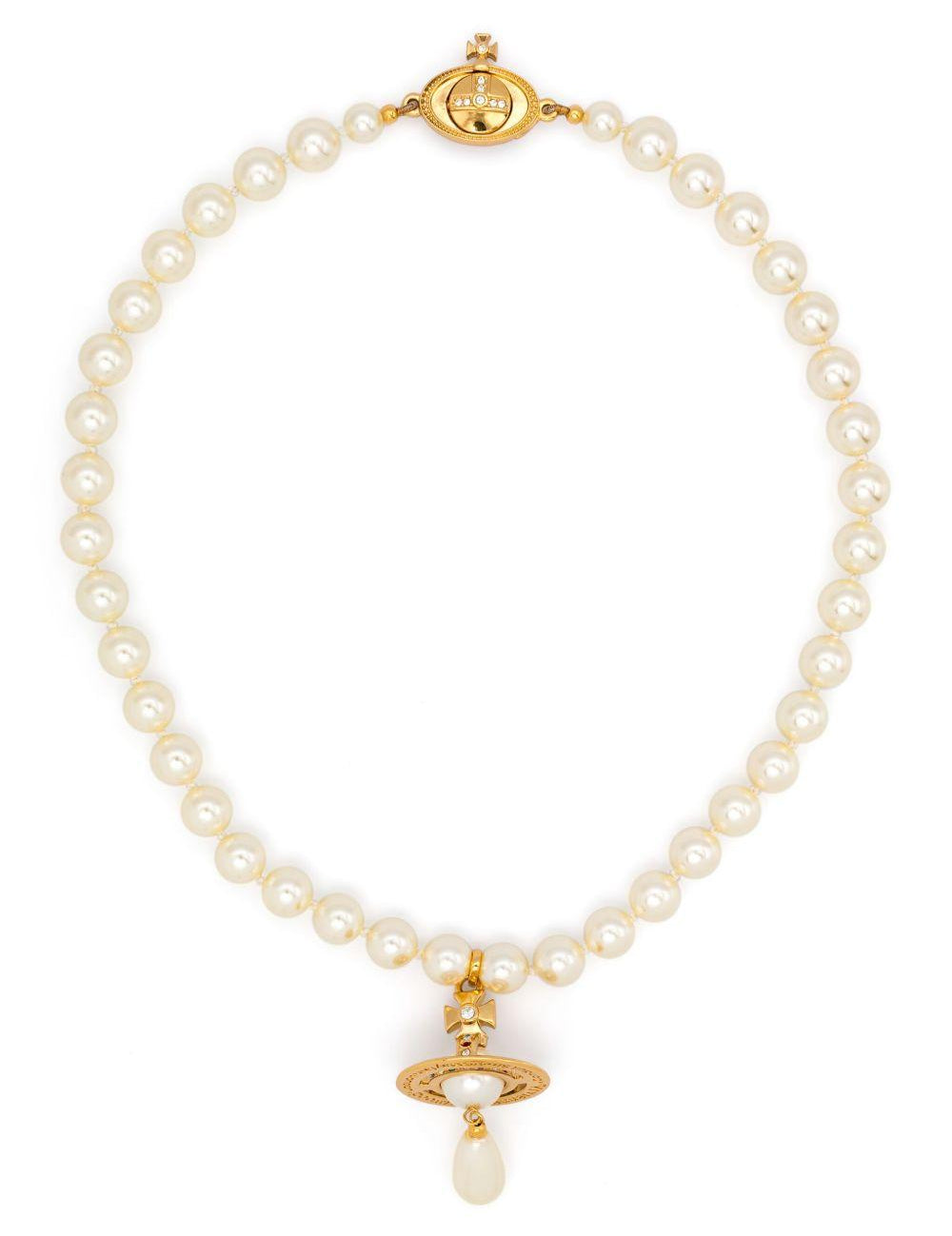 Collana con perle color oro 