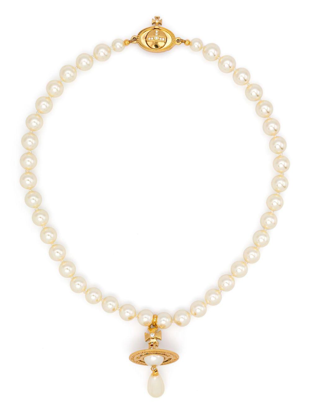 Collana con perle color oro 
