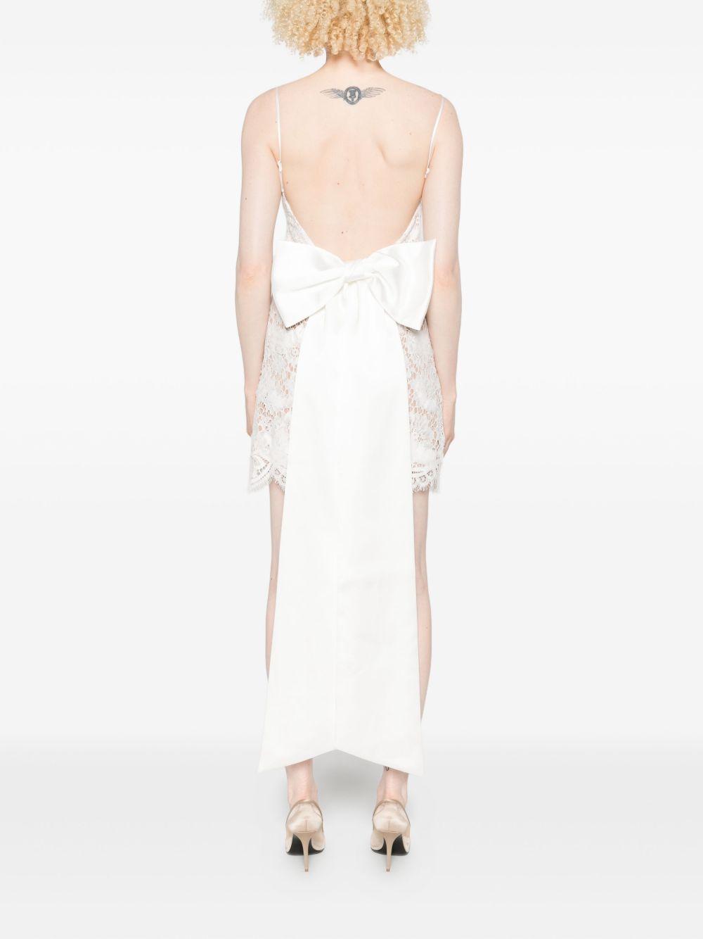 Abito in pizzo con orlo smerlato in bianco Self-portrait - donna 