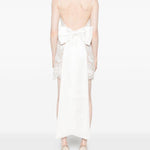 Abito in pizzo con orlo smerlato in bianco Self-portrait - donna 