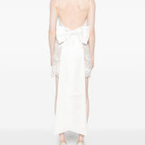 Abito in pizzo con orlo smerlato in bianco Self-portrait - donna 