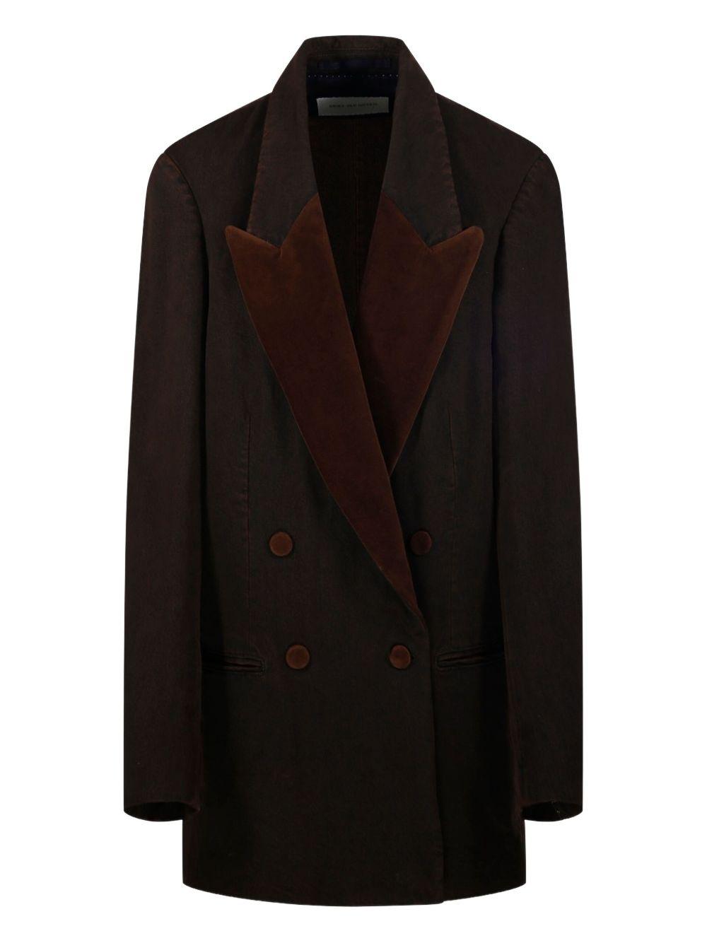 Blazer doppiopetto blink in marrone Dries van noten - donna 