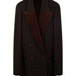 Blazer doppiopetto blink in marrone Dries van noten - donna 