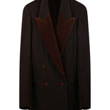 Blazer doppiopetto blink in marrone Dries van noten - donna 