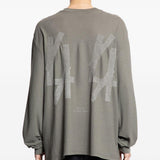 T-shirt a maniche lunghe in grigio 44 label group - uomo 