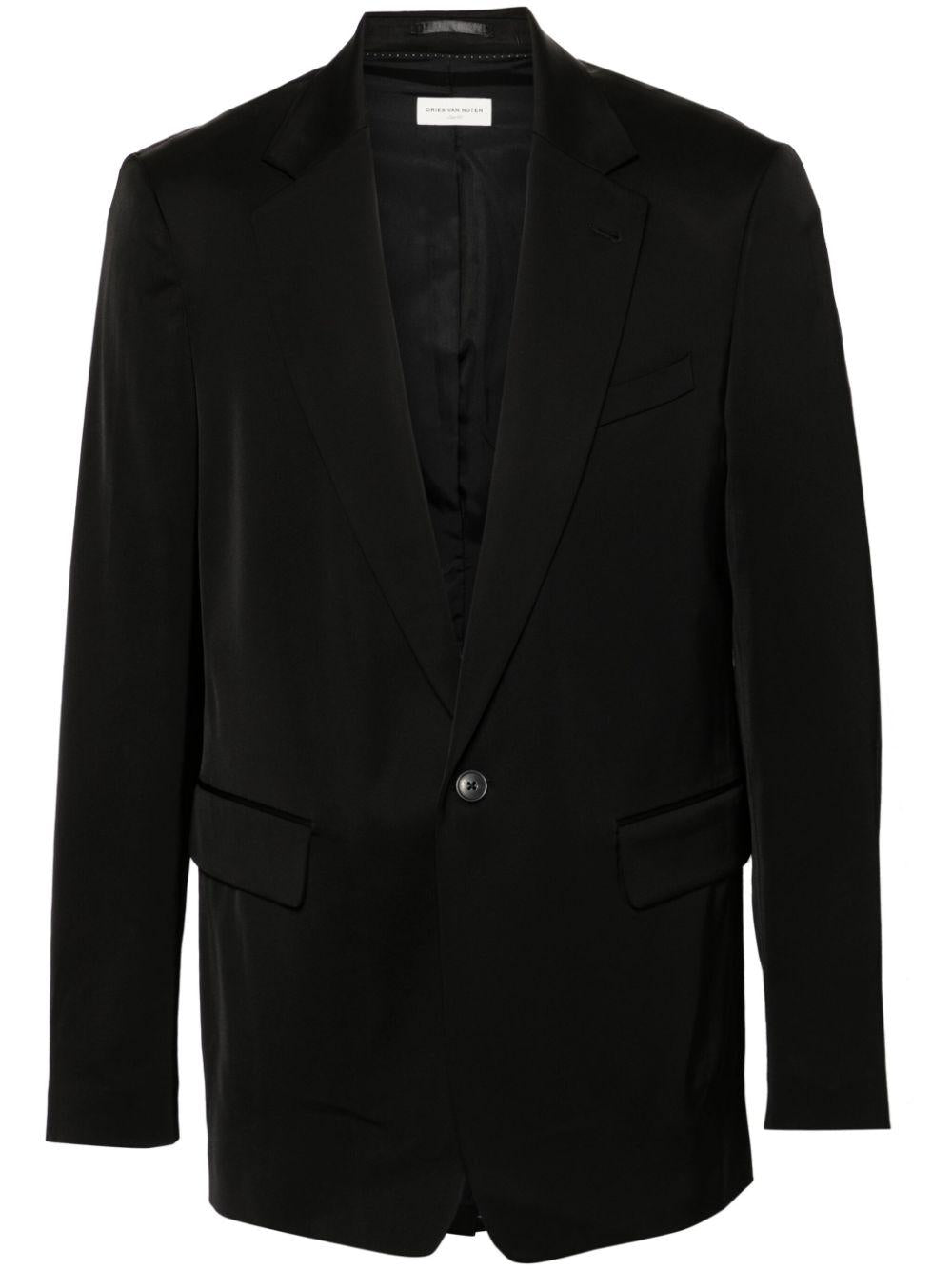 Giacca monopetto bram in nero Dries Van Noten - uomo 