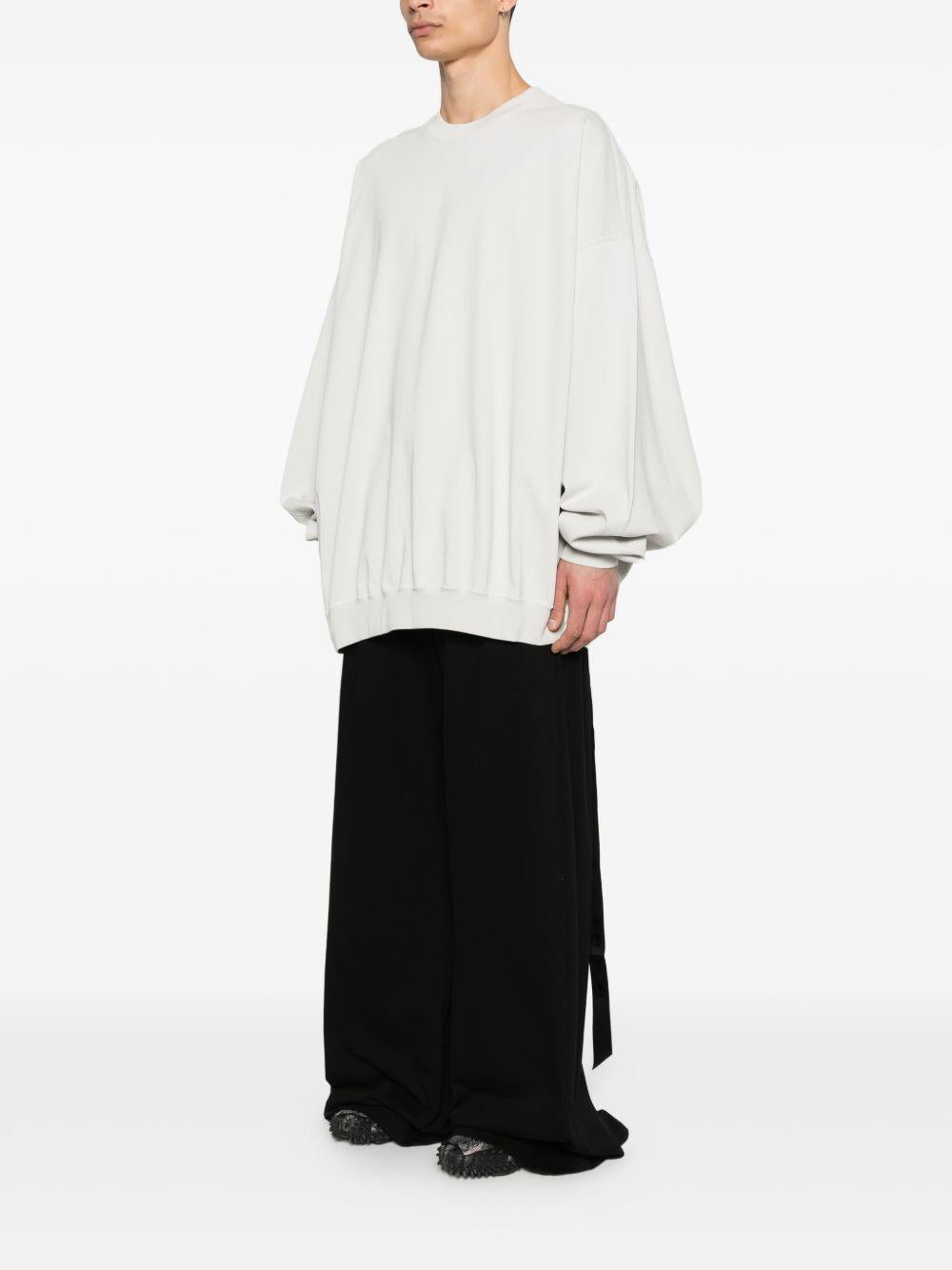 Felpa hun in bianco Rick owens drkshdw - uomo 