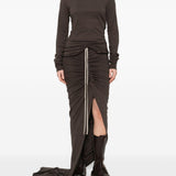 Gonna maxi regolabile in marrone Rick Owens x Moncler - donna<BR/> 