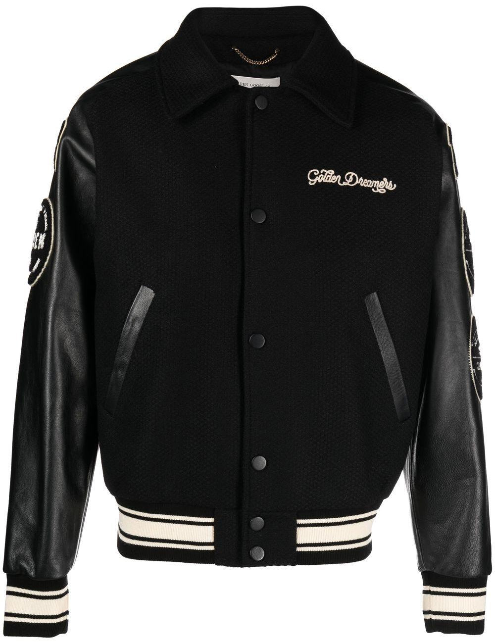 Bomber con logo in nero Golden goose - uomo 