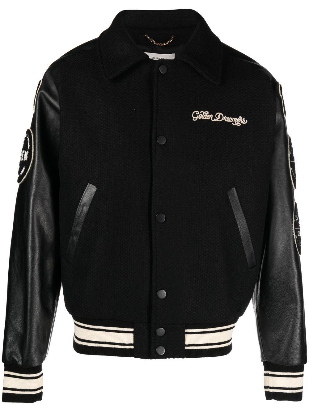 Bomber con logo in nero Golden goose - uomo 