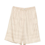 Pantaloncini con stampa monogramma in beige Toteme - donna 