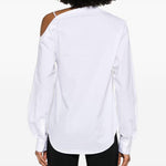 Camicia Heart scollo asimmetrico in bianco Coperni - donna 