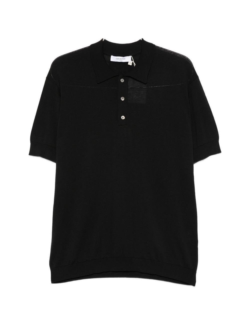 Polo a maniche corte in blu Grayed - uomo 