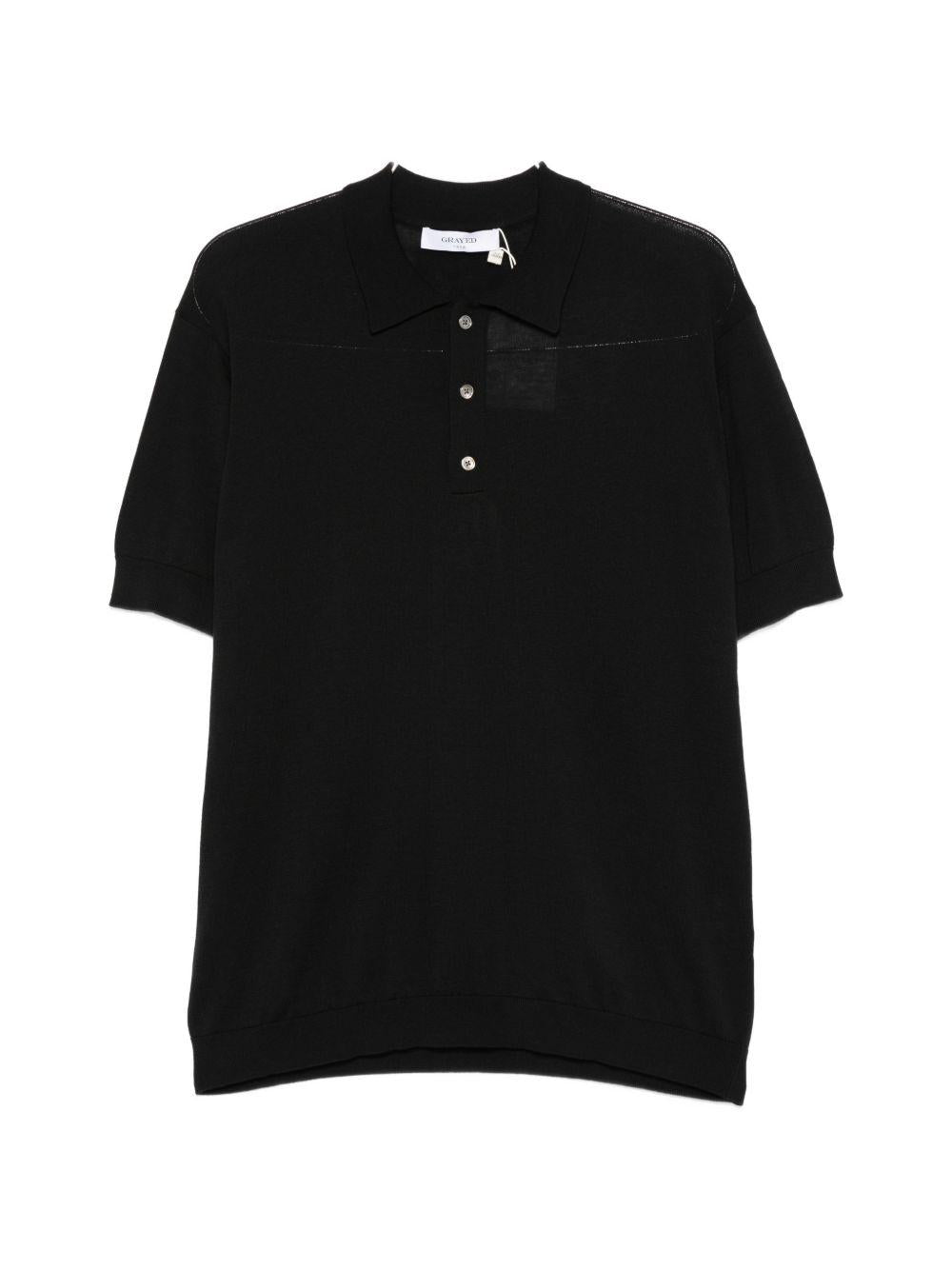 Polo a maniche corte in blu Grayed - uomo 