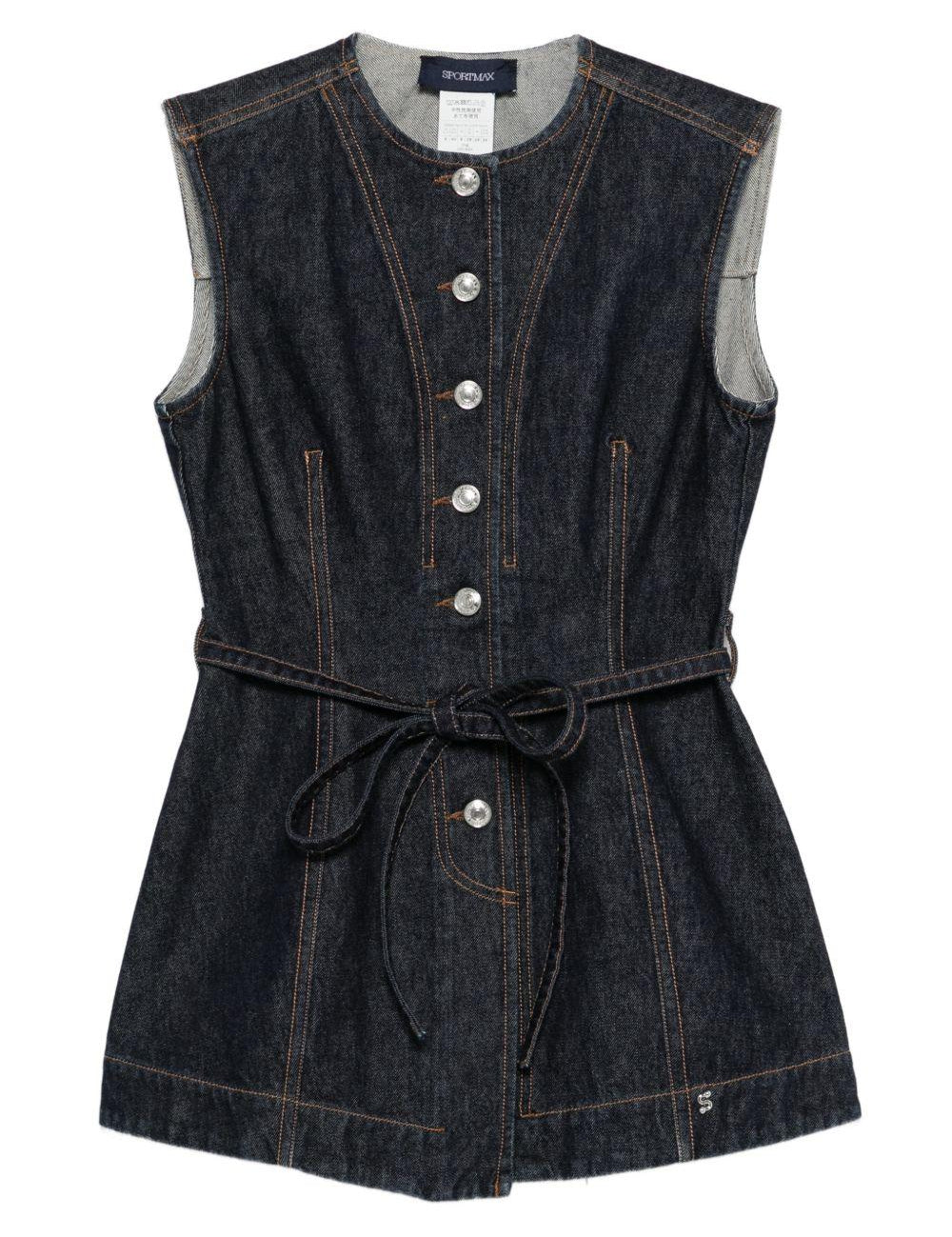 Gilet denim dominio in blu Maxmara sportmax - donna 