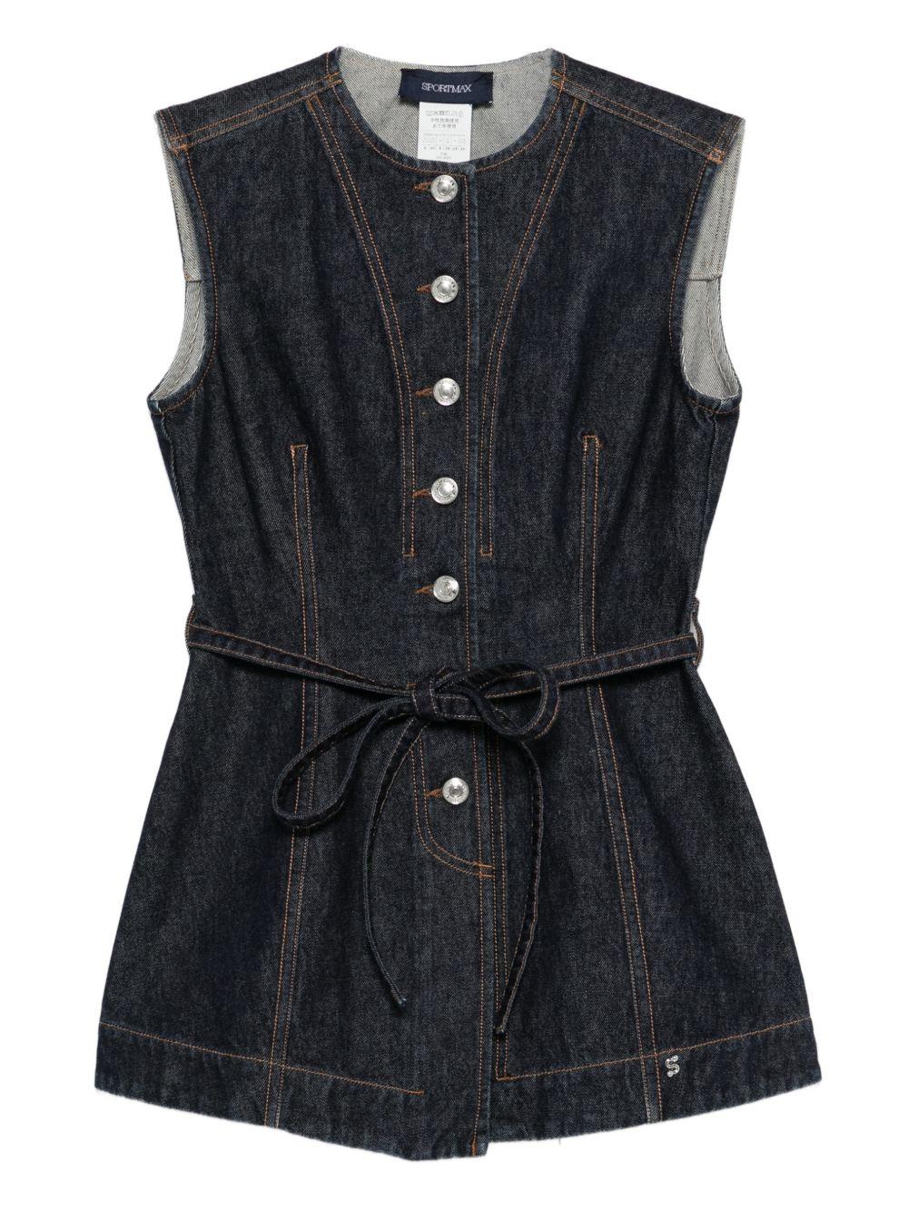 Gilet denim dominio in blu Maxmara sportmax - donna 