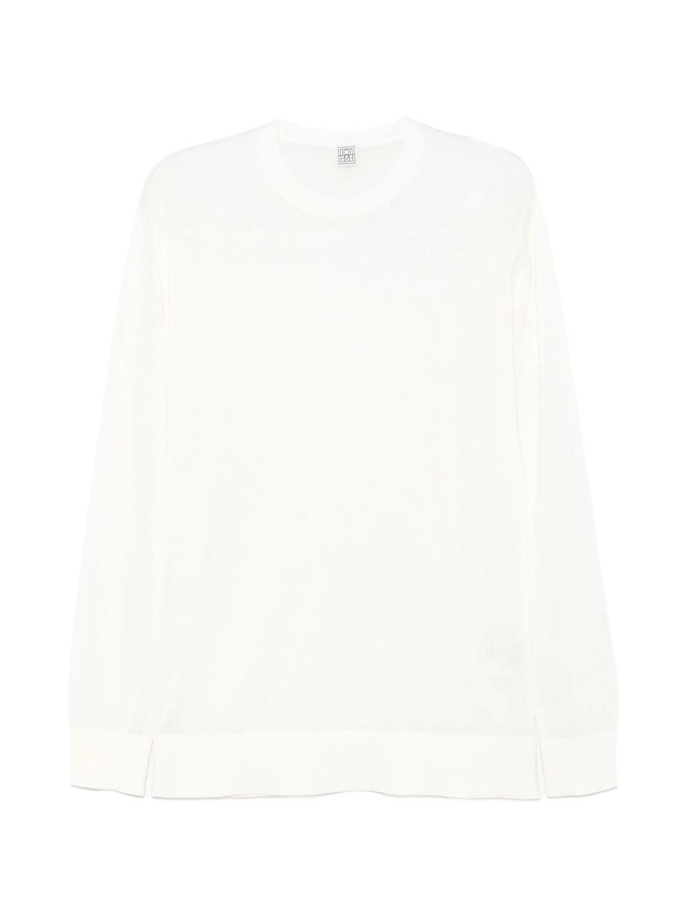 Maglione a girocollo in bianco Toteme - donna 