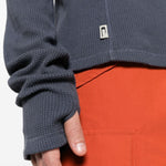T-shirt Lis Henley Classic a maniche lunghe in blu Carrer - uomo 