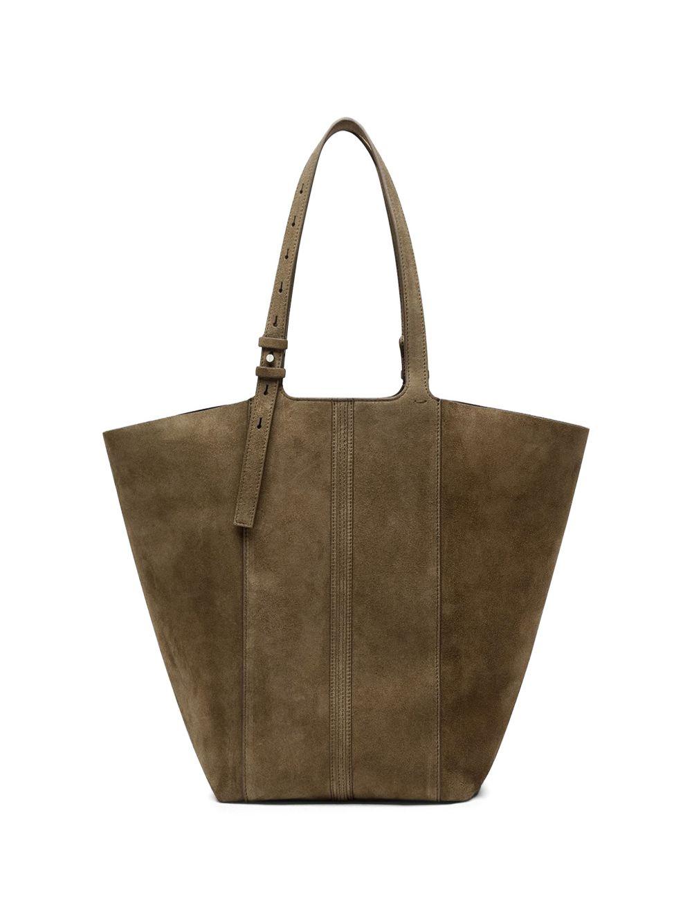 Borsa TOTE shopping 24.7 in pelle scamosciata marrone - Golden Goose - donna 
