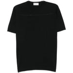 T-shirt girocollo in nero John smedley - uomo 