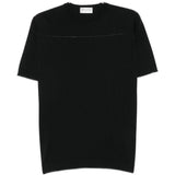 T-shirt girocollo in nero John smedley - uomo 
