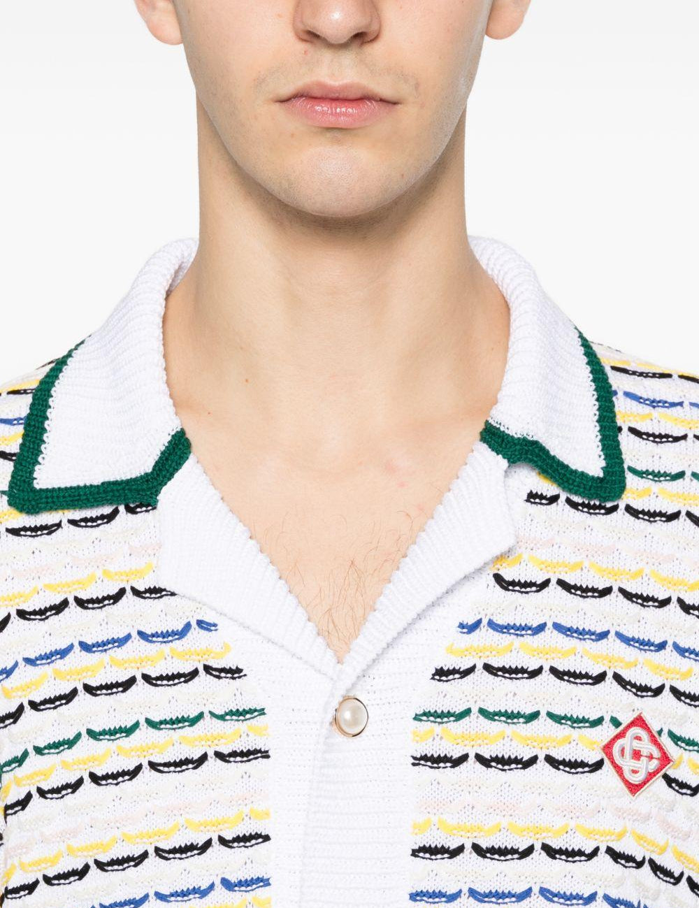 Camicia a righe in bianco Casablanca - uomo 