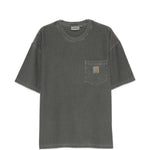 T-shirt con logo in grigio carhartt wip - uomo 