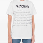 T-shirt con stampa in bianco Moschino - donna 