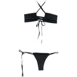 bikini lycra in nero the attico - donna 