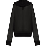 Maglione a maniche lunghe con cappuccio in nero Rick owens - donna 