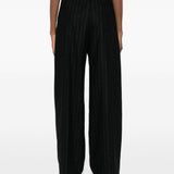 Pantaloni dritti gessati in nero Forte Forte - donna 